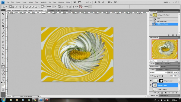 Creation of spring whirlpool: Step 6